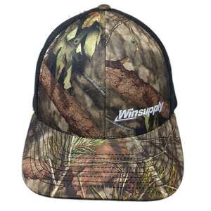 Richardson Trucker Hat Brown Camo One Size Snapback Mesh Winsupply Logo